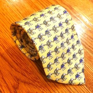 Brooks Brothers Silk Yellow Elephant Tie
